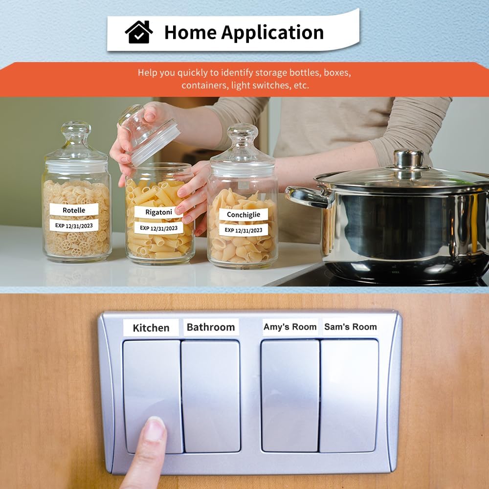 M-K231 12mm Replacement for Brother M Tape 12mm 0.47'' White, M-K231s MK231s M231 Label Tape Replace for Brother PTouch PT-M95, PT-90, PT-70, PT-65, PT-60, PT-45 Label Maker Refills, 3 Pack