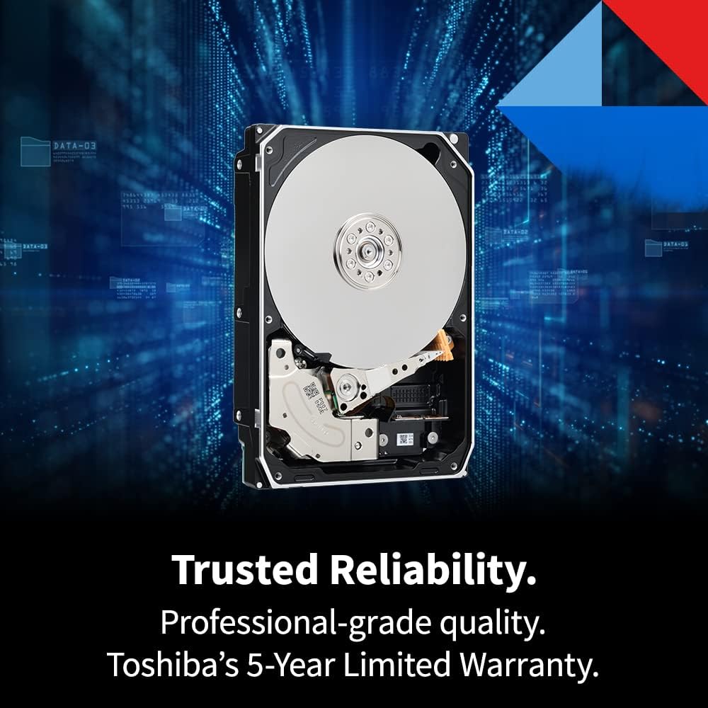 Toshiba X300 PRO 20TB High Workload Performance for Creative Professionals 3.5-Inch Internal Hard Drive – Up to 300 TB/Year Workload Rate CMR SATA 6 Gb/s 7200 RPM 512 MB Cache - HDWR62AXZSTB
