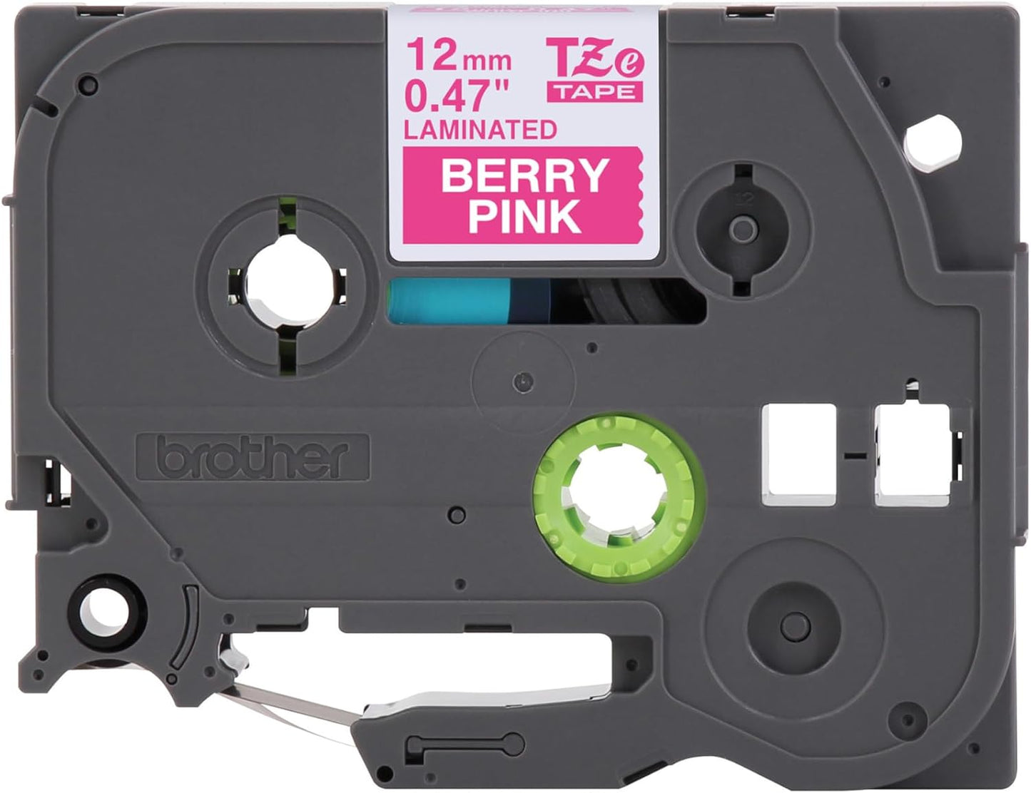 Brother Genuine P-Touch TZe White Print on Berry Pink Label Tape (TZeMQP35), Laminated,1/2in x 16.4ft (12mm x 5m), for Select P-Touch Label Makers, Durable, Water-Resistant, Indoor/Outdoor Use
