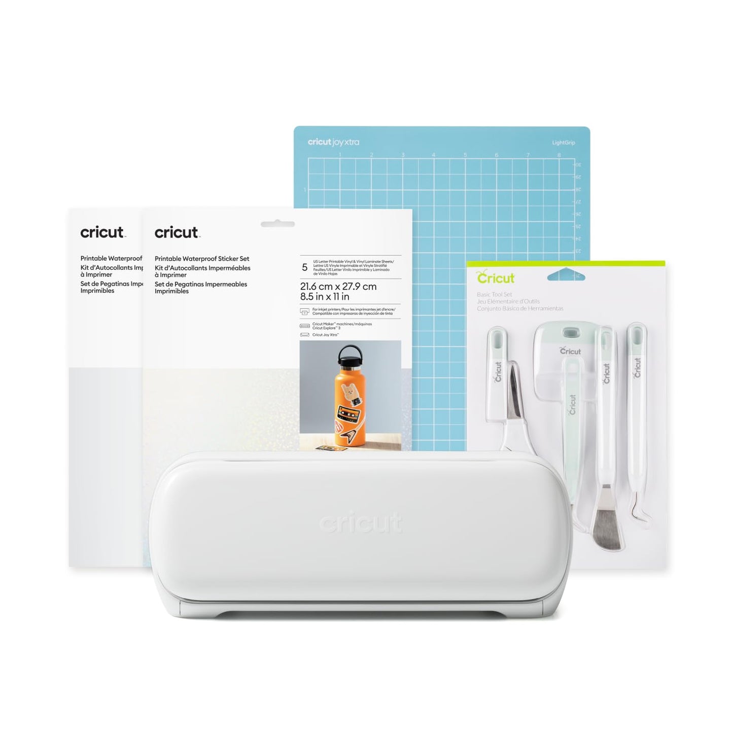 Cricut Joy Xtra-Sticker Starter Kit Smart Cutting Machine, White