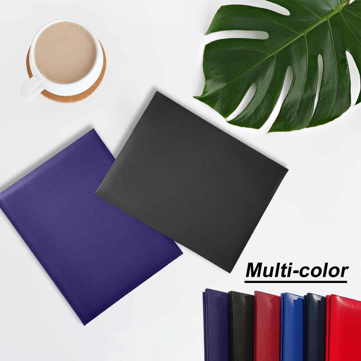 Certificate Holders 8.5"x11" Graduation Diploma Cover Document Leather Folders,Black-5 Pack