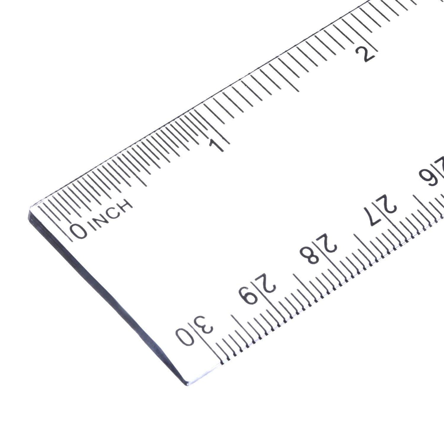 Eboot 2 Pack Clear Plastic Ruler 12 Inches Straight Ruler Plastic Measuring Tool for Student School Office