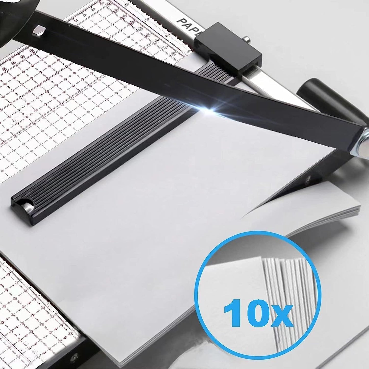 Paper Cutter for Cardstock Heavy Duty 12 inch, 12" Cut Length Guillotine Paper Trimmer for Cardstock Metal Base, 12 Sheets Capacity, for Home Office Classroom School