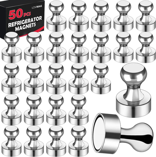 LOVIMAG 50Pcs Fridge Magnets Strong Adult Magnet for Whiteboard, Office, Classroom, Map