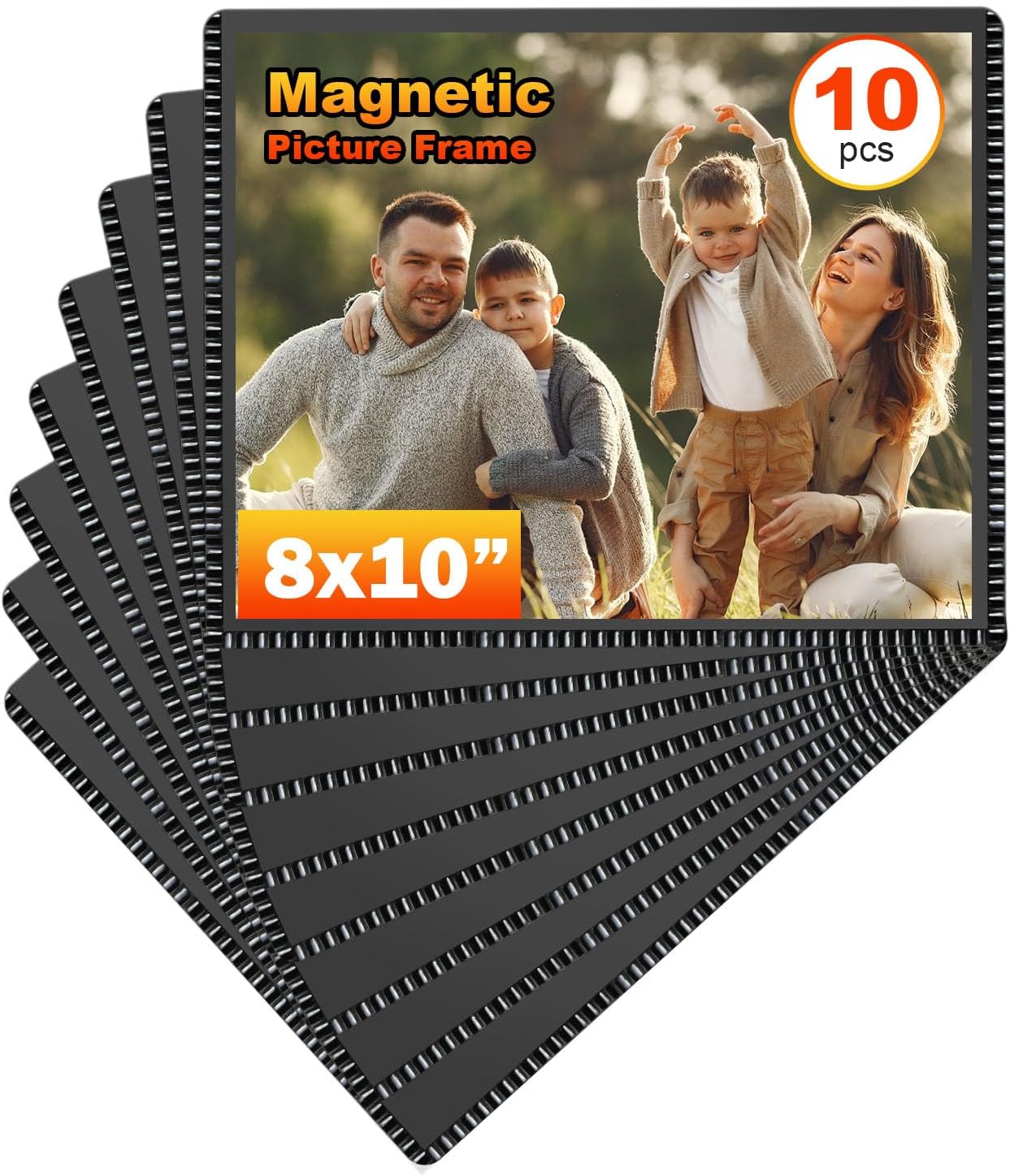 Magnetic 8x10 Picture Frame for Refrigerator,Big Size Photo Pocket,Magnet Poster Holders 10PCS