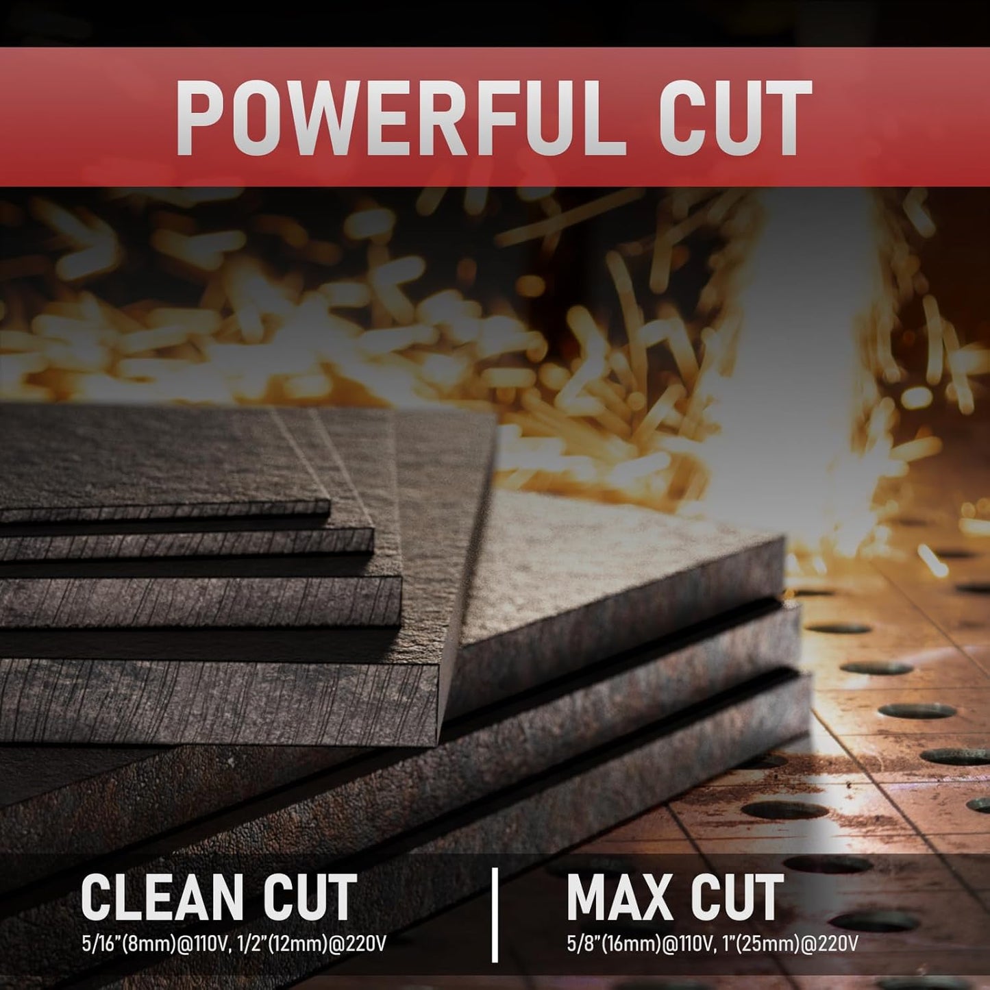 YESWELDER CUT-60DS PRO Plasma Cutter, 60Amp 110V/220V Non-High Frequency Non-Touch Pilot Arc 4-In-1 Plate Cutting/Grid Cutting/Gouging/Marking Multifunctional Plasma Cutting Machine