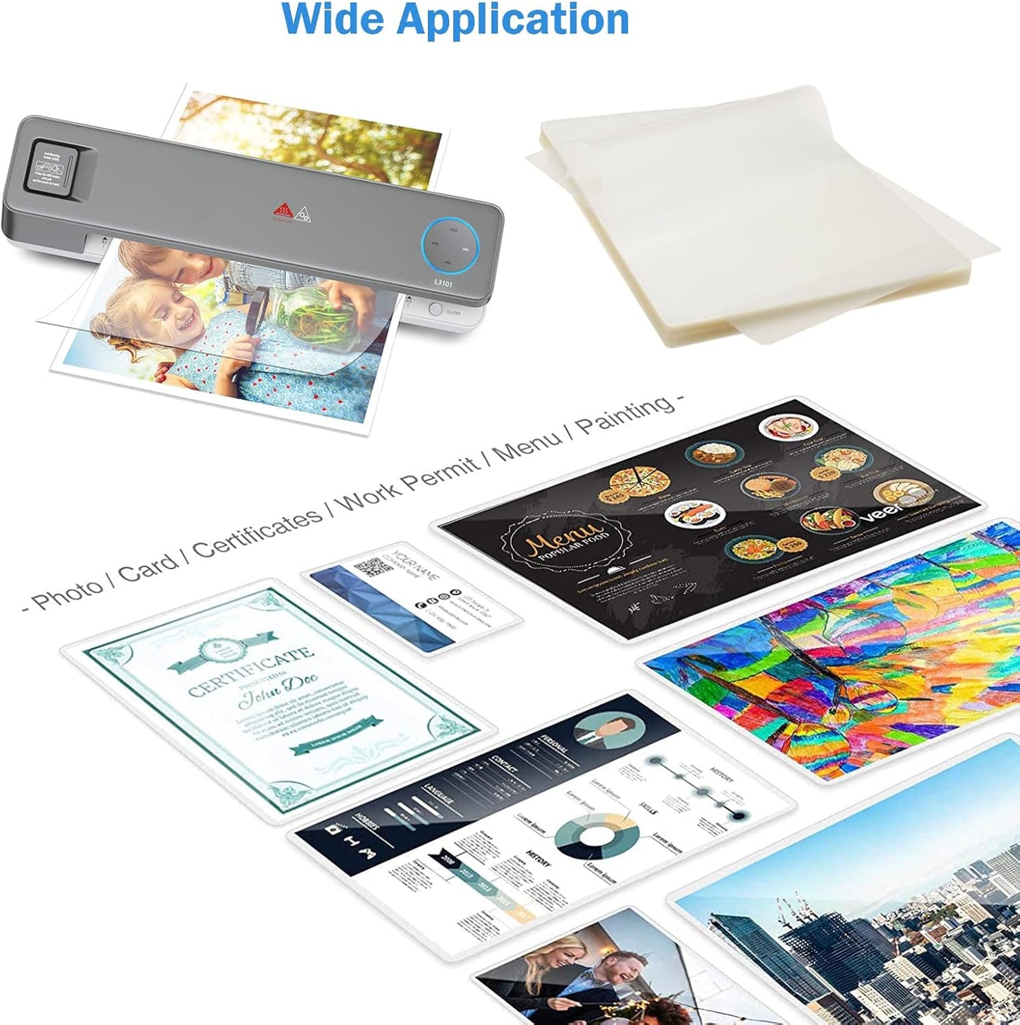 MPRT Laminating Sheets, 3 Mil Clear Thermal Laminating Pouches 8.9 x 11.4 Inches Laminate Sheets Paper for Laminator, 500-Pack