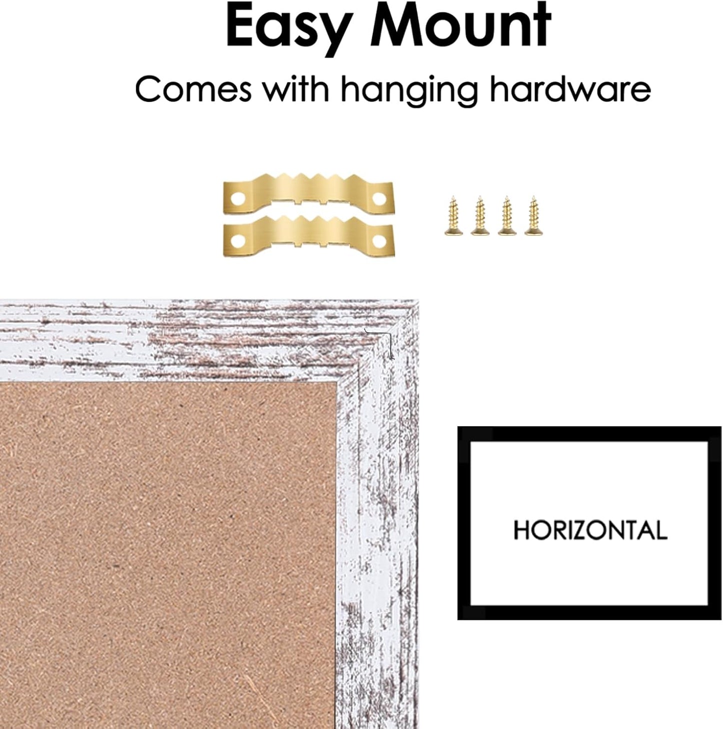 TORASO Magnetic Chalkboard Calendar Corkboard, Small Combination Chalk Board Bulletin Board, 13" x 17", Vintage White Framed Blackboard Calendar Cork Combo Board(ZHHB-Wood WH-3343)