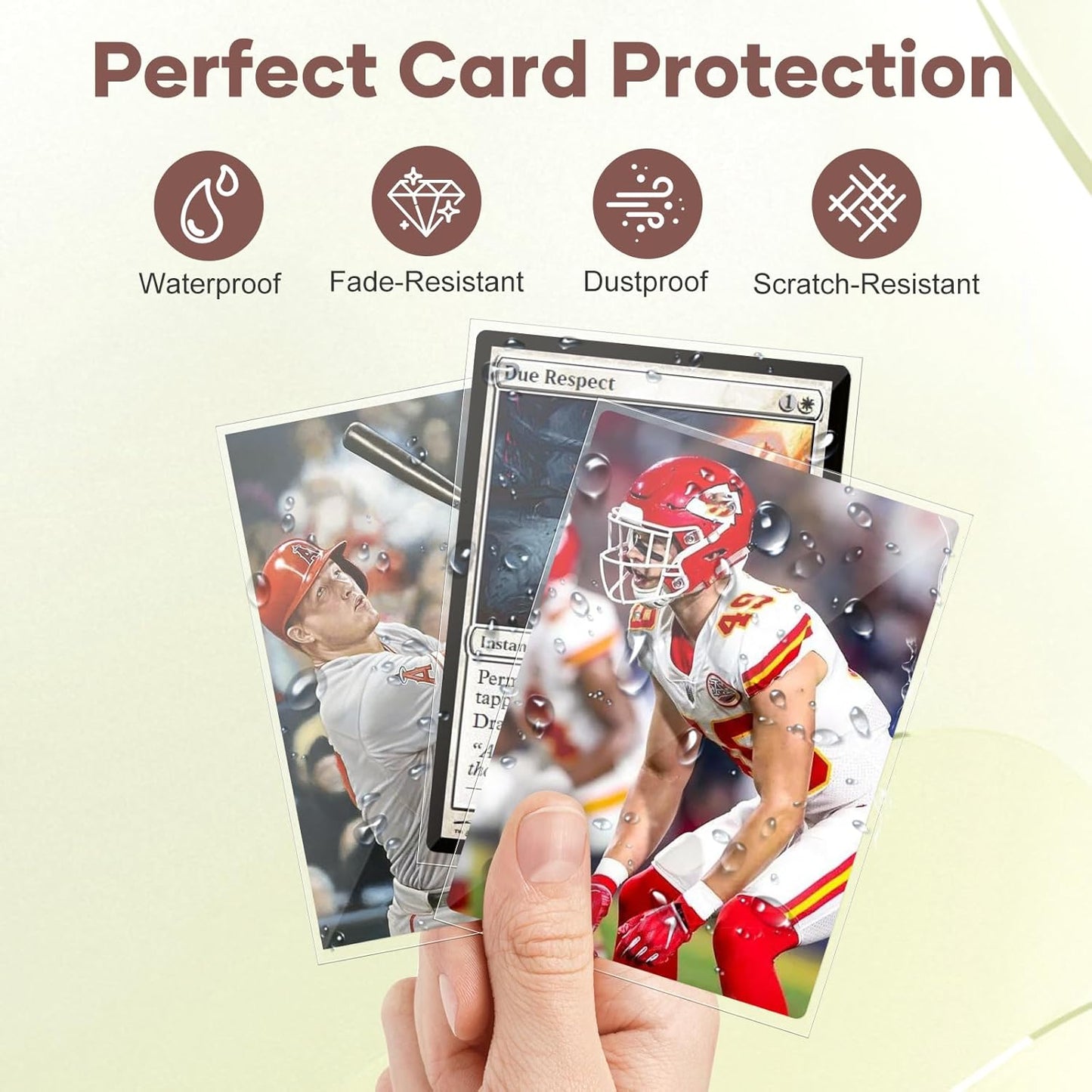 Mlikero 10000 Count Card Sleeves, Clear Soft Trading Card Sleeves, Polypropylene (PP), Fit for MTG, TCG, Baseball, Football, Game Cards