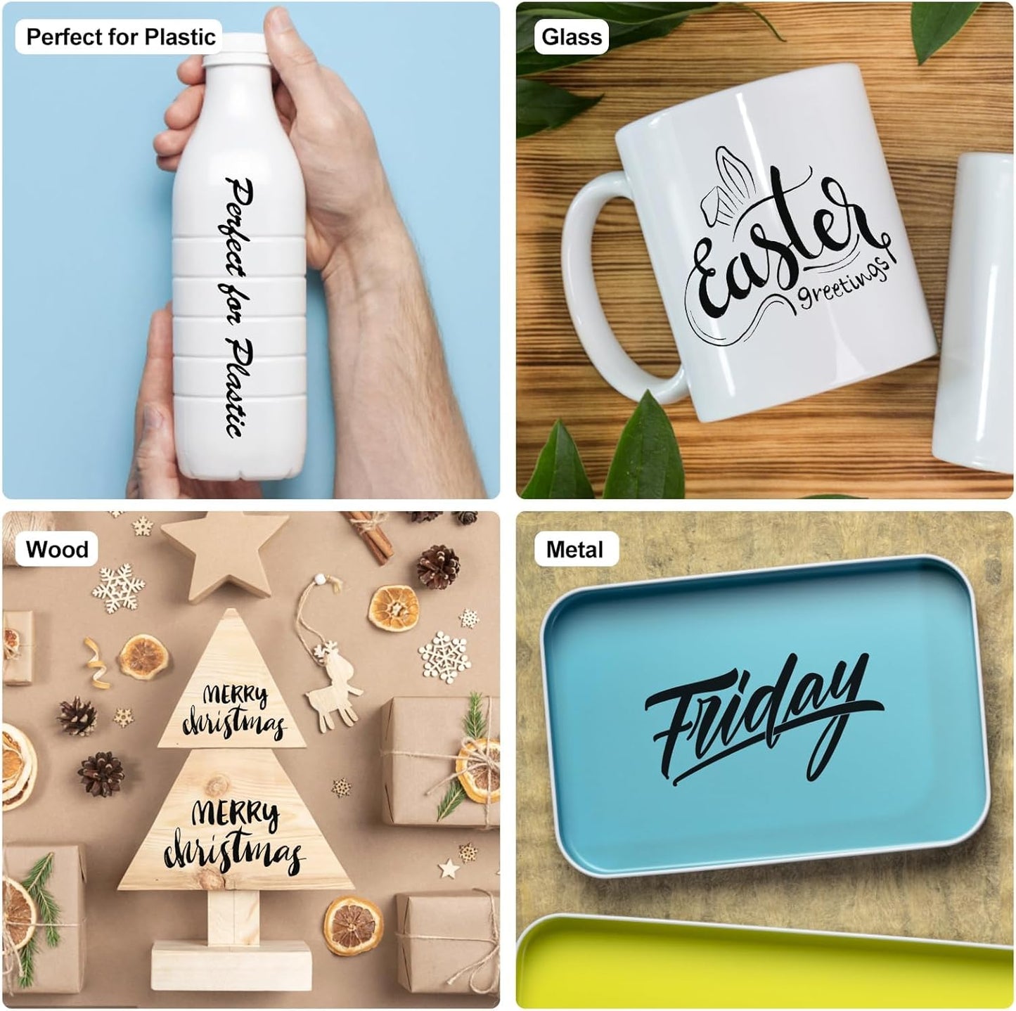 SFAIH Blue Permanent Markers Bulk - 24 Pack, 1s Quick Dry, Fine Point Permanent Markers for Paper Plastic Glass Metal Wood, Waterproof, Kitchen Classroom Office, Doodling, Marking, Non-Fading