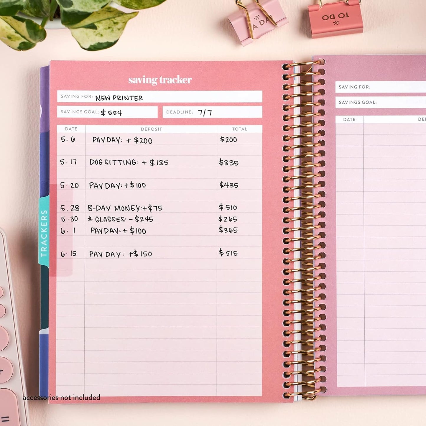 Erin Condren Coiled Budget Planner, A5 Finance Organizer with Monthly Layouts, Tabbed Sections, Savings and Expense Trackers, Debt Management Budget Book, Stickers, and Goal Planning Pages