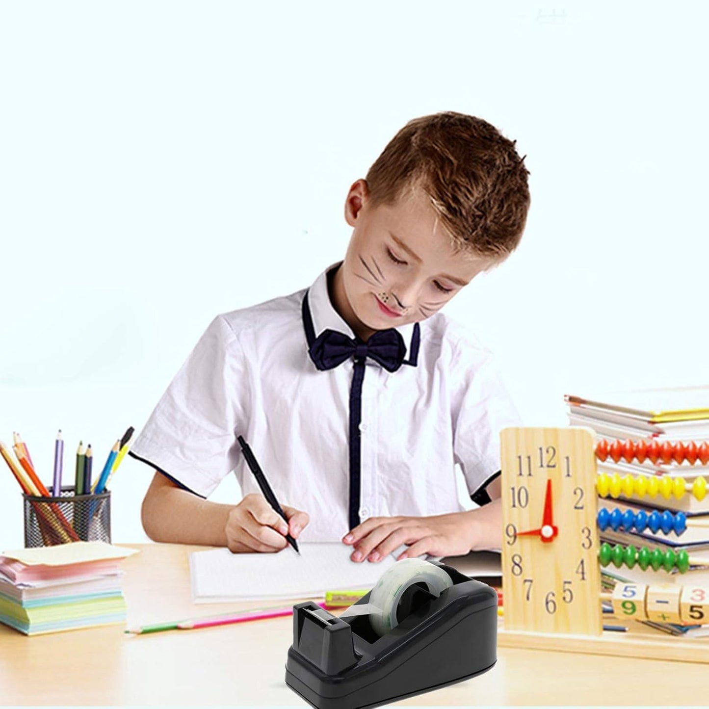 Transparent Tape Refill Rolls for Dispenser, Tear by Hand,48 Rolls x 900 inches