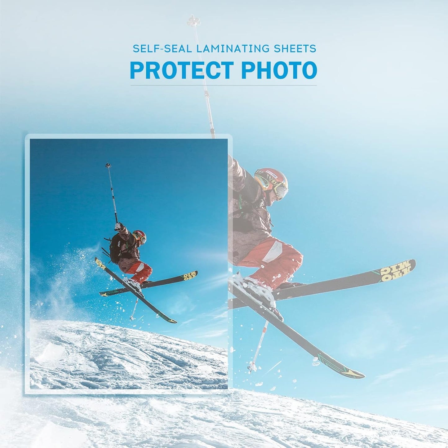 Uinkit Self Sealing Laminating Pouches, Waterproof Lamination Sheets for Document Permanent Adhesive 9x11.5inches 10Pack 10mil Thick Gloss Finish No Need Machine (9x11.5Inchesx10Pack)