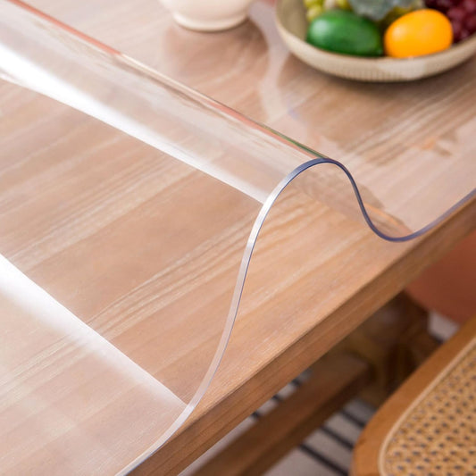 Clear Table Cover Protector 40 x 83 Inch, 2mm Thick Table Protector for Dining Room Table, Clear Plastic Table Cover, Pad Mat for Kitchen, Writing Desk Pad for Desktop