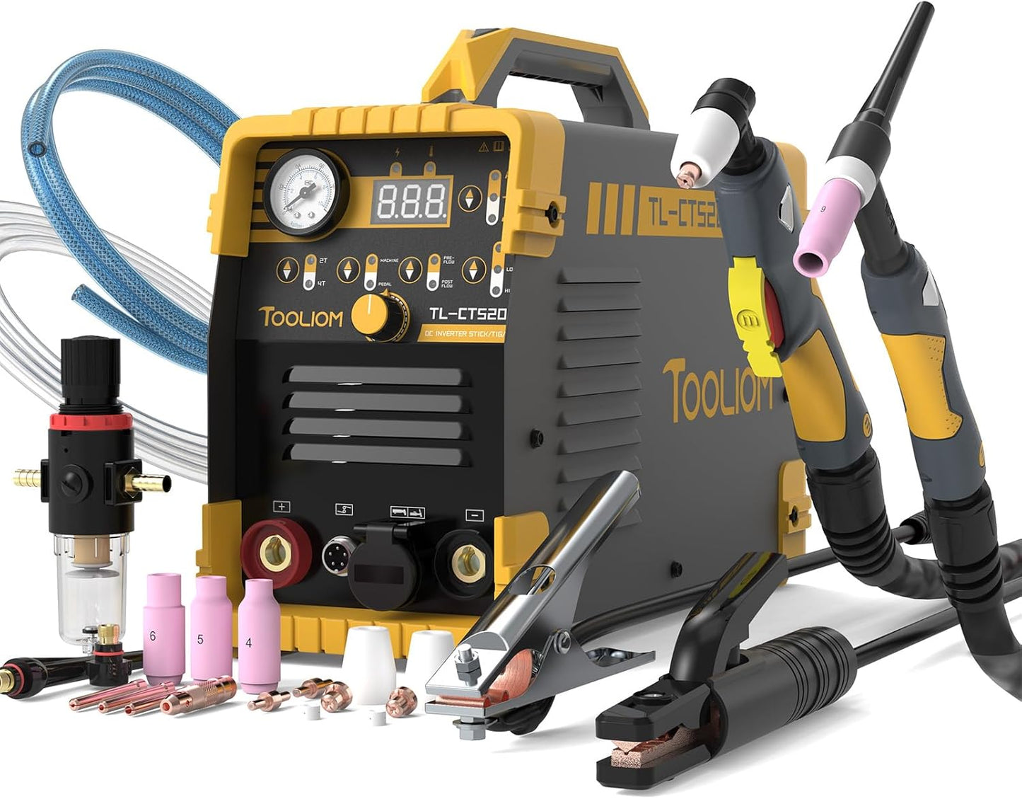 TOOLIOM 3 in 1 Cut/TIG/Stick Welder 50A Air Plasma Cutter 200A TIG and 200A Stick Welder Portable Welding Machine Dual Voltage 110&220V