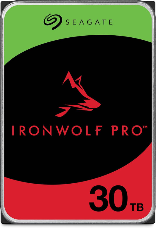 Seagate IronWolf Pro 30TB Enterprise NAS Internal HDD Hard Drive – CMR 3.5 Inch SATA 6Gb/s 7200 RPM 512MB Cache for RAID Network Attached Storage, Rescue Services (ST30000NT011)