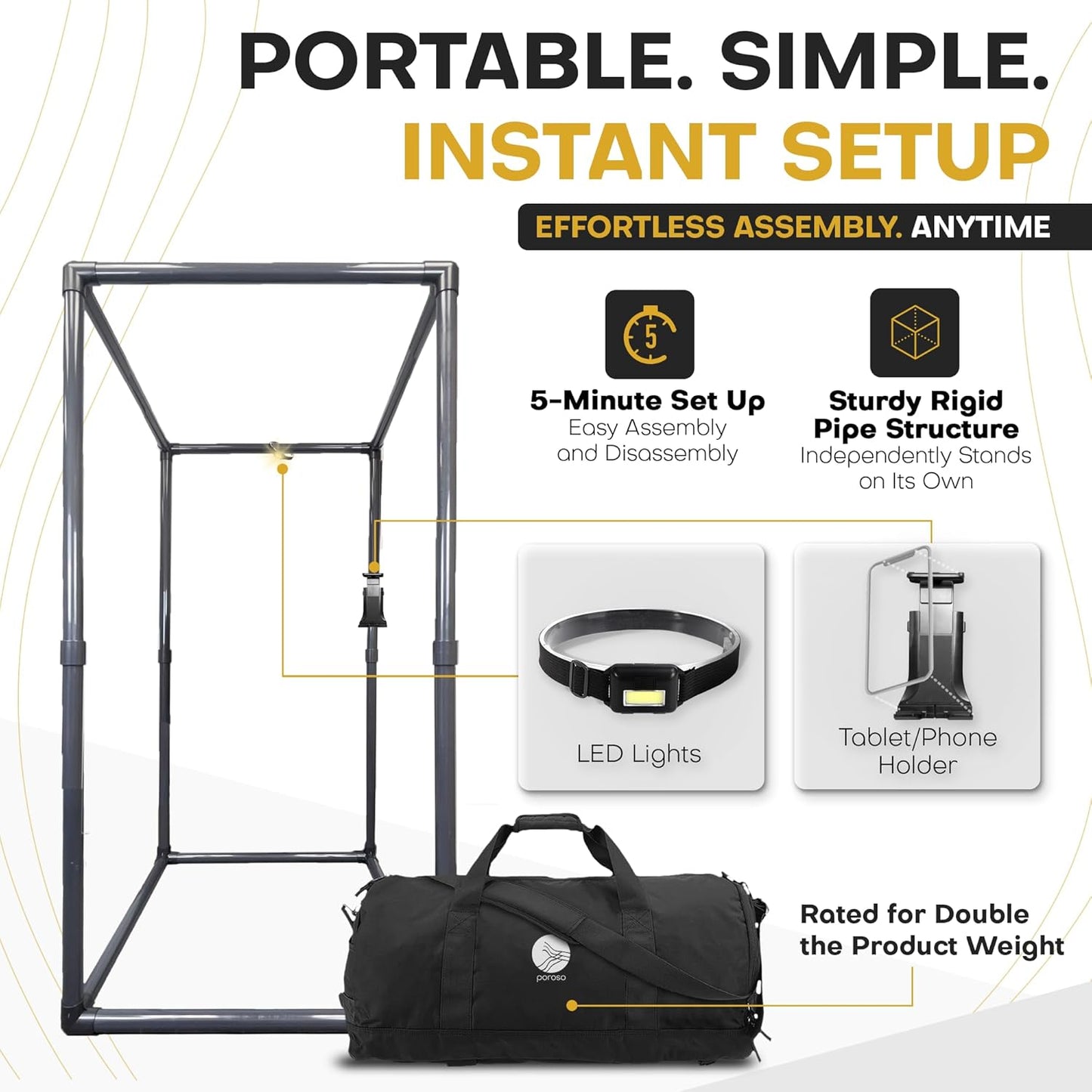 Updated 2025 OEM RECORDING SOUND BOOTH | Portable Studio for Crisp Dry Vocals | Acoustic Treatment for Any Space | Sound Isolation Booth for Home Studio | 5-Min Assembly w/Travel Bag & Extras