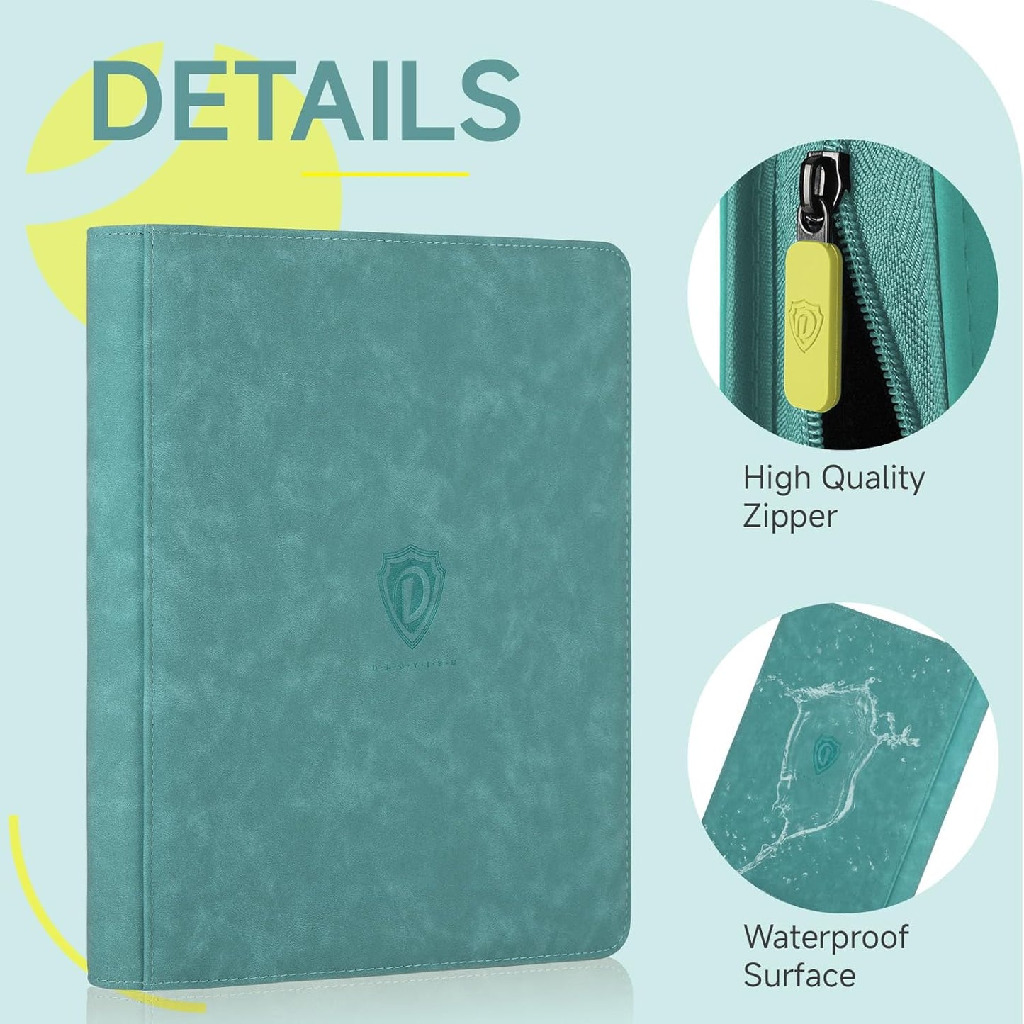 9 Pocket Card Binder,360 Pockets Trading Card Binder,Double Sided Pocket Collection Binder,Card Folder for MTG,TCG,Game Cards,Sport Cards,Green