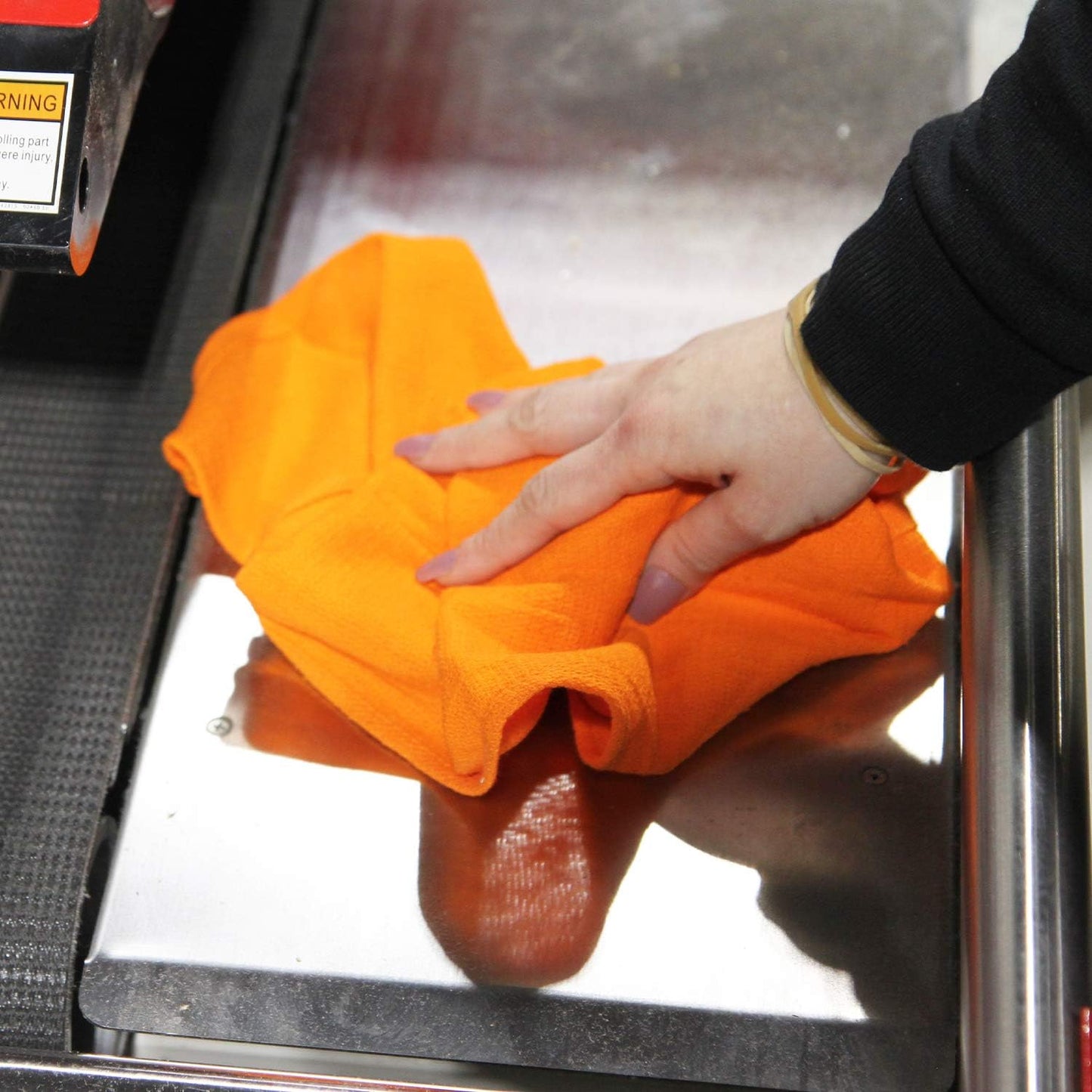 Arkwright Surgical Huck Towels - (Bulk Case of 120) Lint Free & Highly Absorbent Pre-Treated Cotton Cleaning Cloths, Perfect for Medical, Auto Detailing, Window, and Shop, 16 x 26 in, Orange