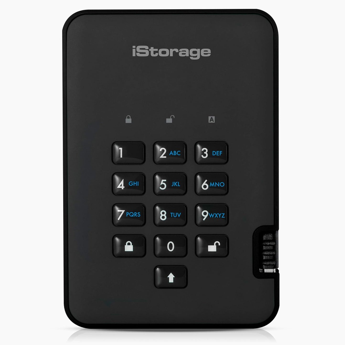 iStorage diskAshur2 HDD 1TB Black - Secure portable hard drive - Password protected - Dust & water resistant - Hardware Encryption