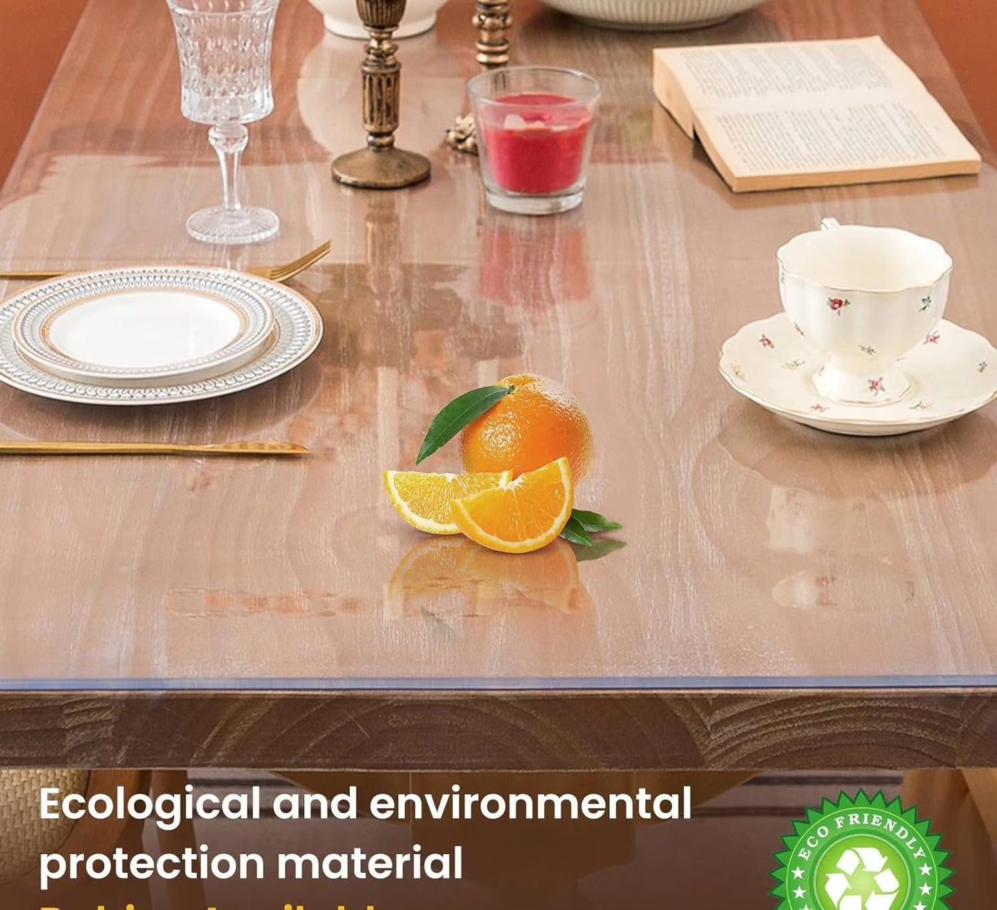 Clear Table Cover Protector 60 x 84 Inch, 2mm Thick Table Protector for Dining Room Table, Clear Plastic Table Cover, Pad Mat for Kitchen, Writing Desk Pad for Desktop