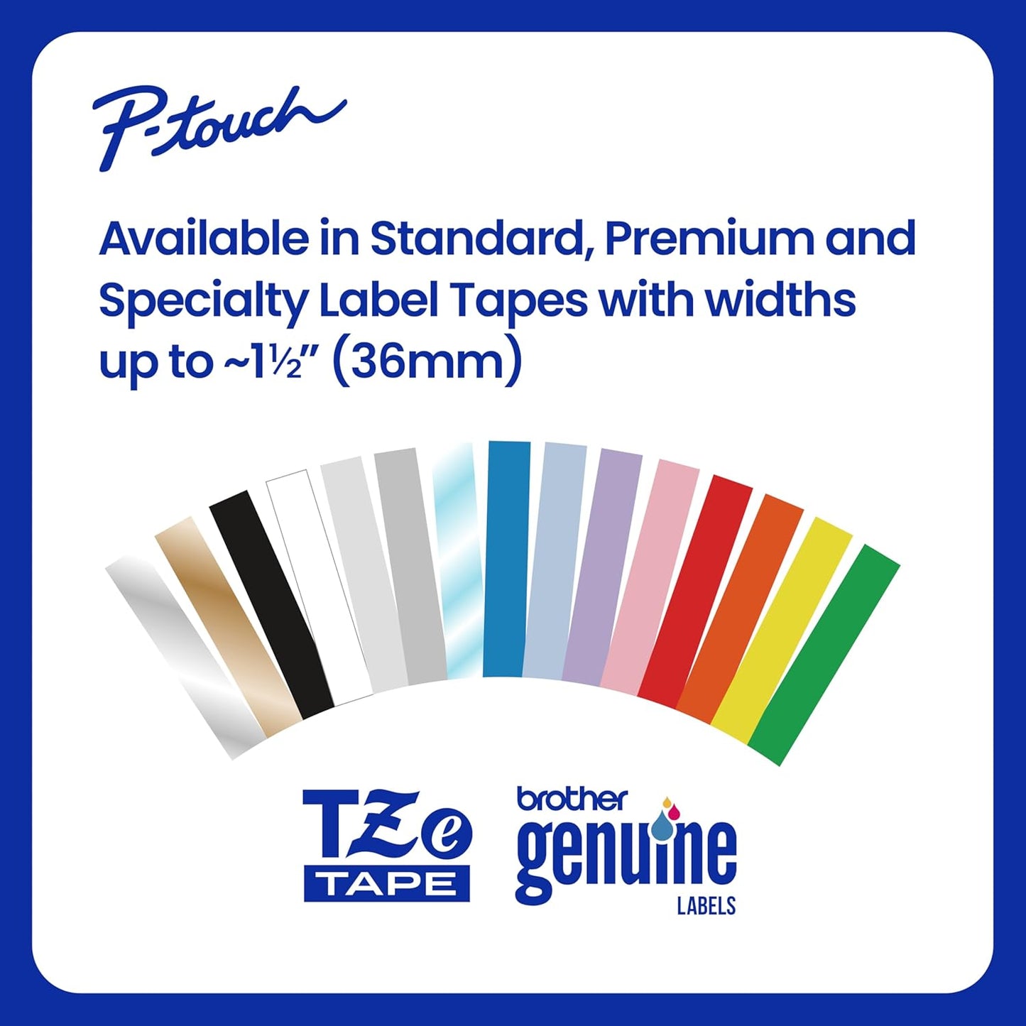 Brother Genuine P-Touch TZe, White Print on Clear, Strong Adhesive Laminated Label Tapes (TZeS135), ~1/2in x 26.2ft (12mm x 8m) for Select P-Touch Label Makers, Water-Resistant, Extra-Strength