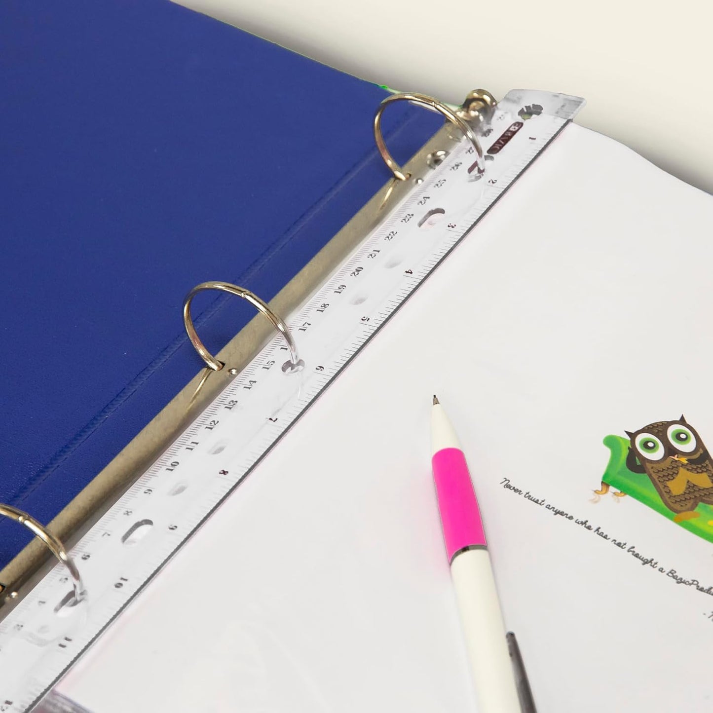 BAZIC Plastic Clear Rulers 12 inch (30cm), Inches Centimeter Metric Ruler Measuring Long Ruler, Straight Edge Ruler for Students School Supplies, 1-Pack