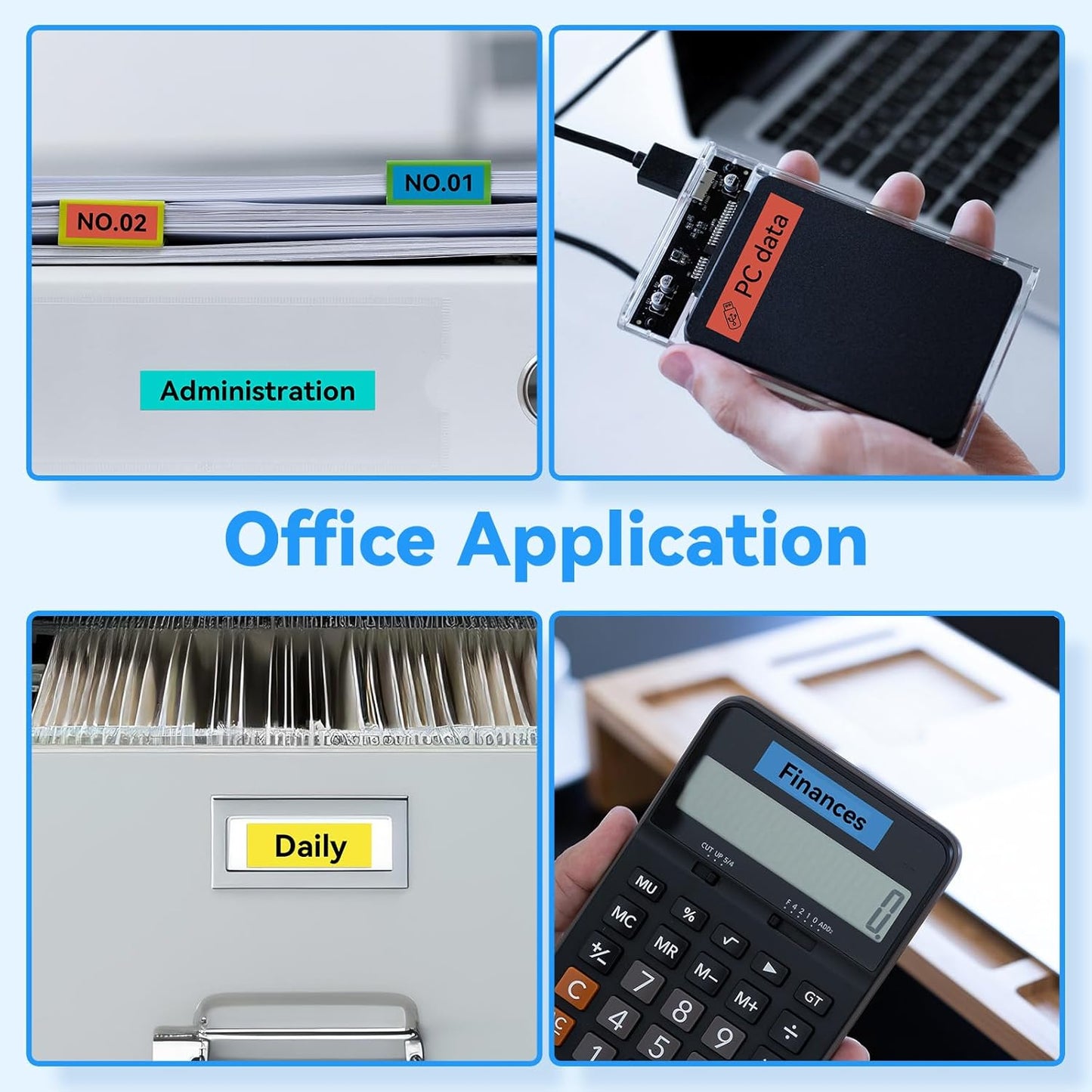 Compatible with Brother Label Maker Tape Refill Multi Color Tze TZ Tape 12mm 0.47" Laminated TZe 131 231 431 531 631 731 Replacement for Brother P-Touch PT-D210/D220/H110/D410 Label Makers, 6PK