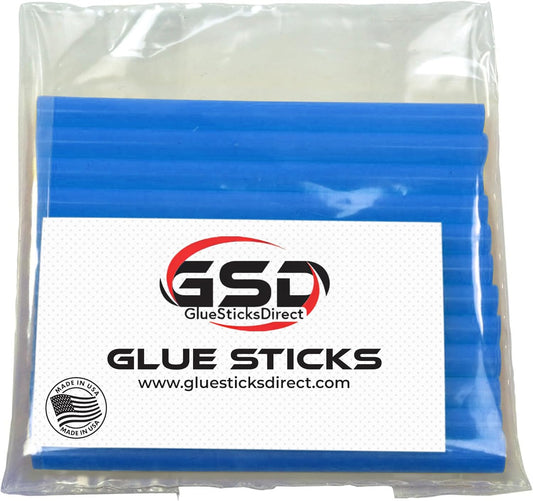 Mini Size Hot Melt Glue Sticks for Glue Gun - Bulk 4in Royal Blue Glue Sticks - Great for Art Craft Repairs & Compatible w/Most Glue Guns - 5/16" X 4" (24 Sticks) - Made in USA