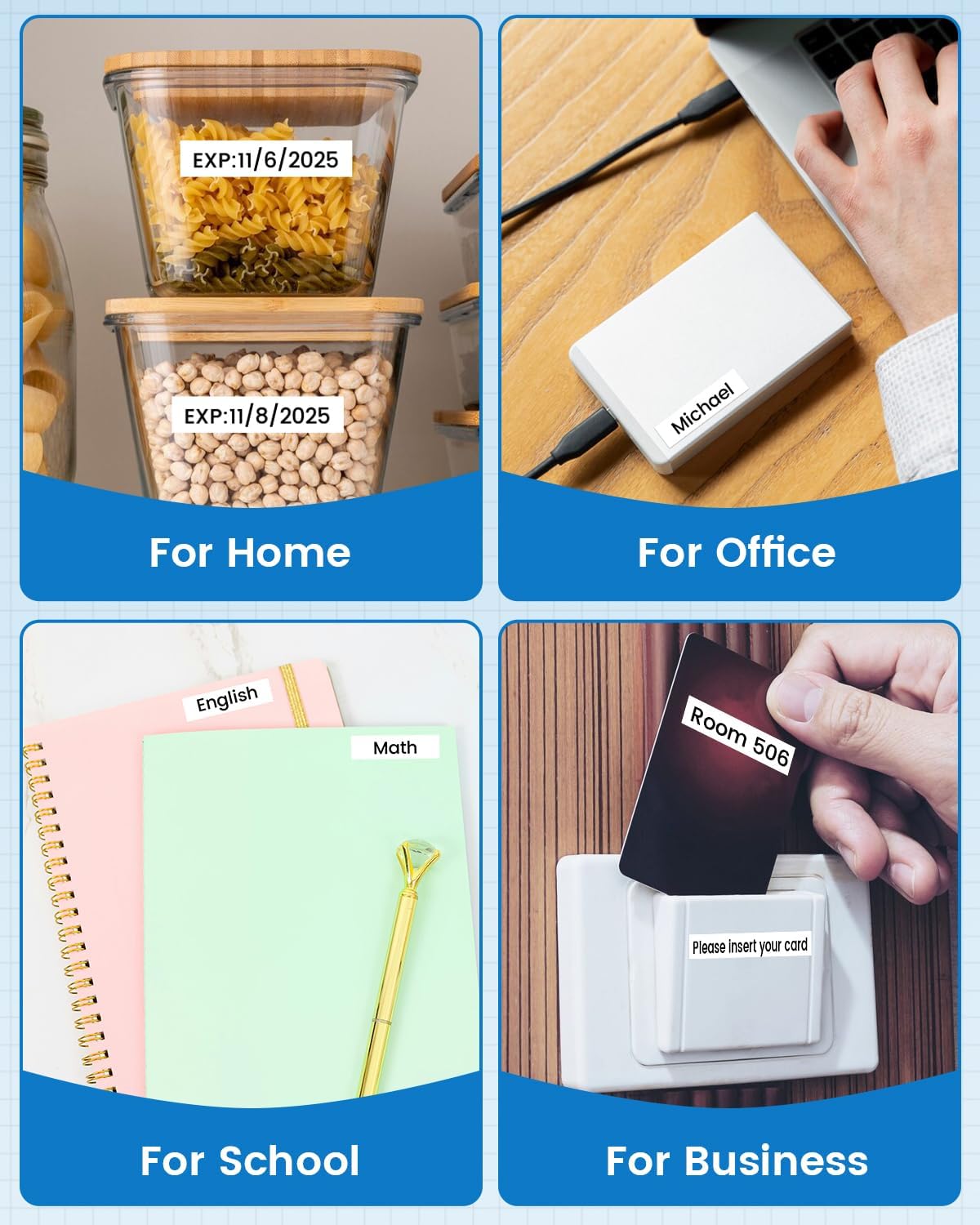 10-Pack Replace for Brother P Touch Label Maker Tape TZe-231 TZe TZ Tape 12mm 0.47 Laminated White TZe231 Label Tape for Brother Ptouch PT-D210 PT-D220 PT-H110 PT-D610BT PT-D600 PT-D410 PT-D400 PTH111