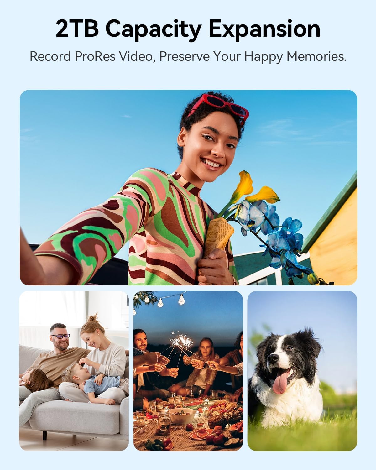 Yottamaster 2TB Magnetic External SSD, Up to 2000MB/s USB 3.2 Gen 2x2 Portable Solid State Drive, Supports 4K ProRes HDR Compatible with iPhone 16/15 Pro Max, Smartphone, Tablet, Laptop - PF20