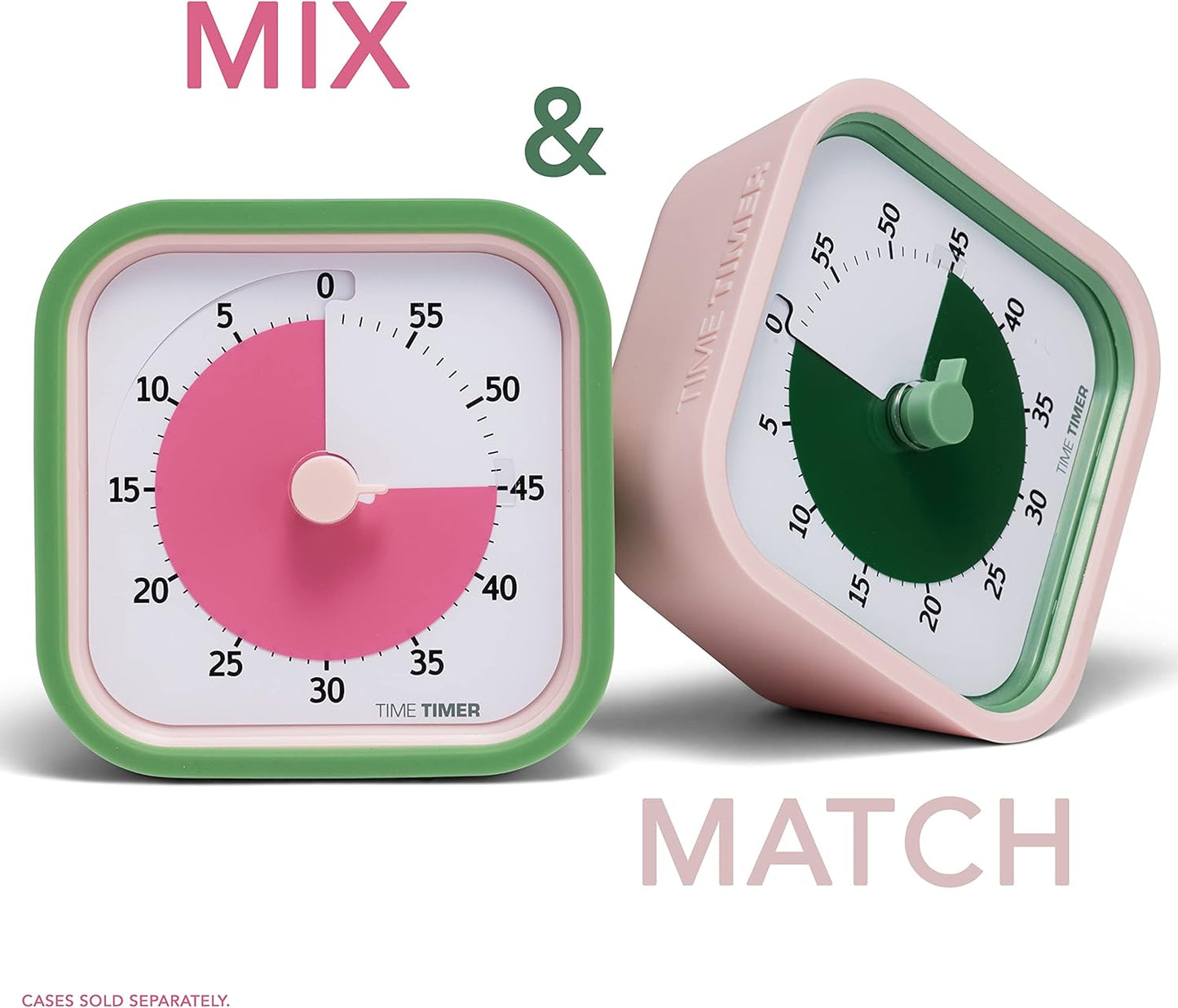 TIME TIMER Home MOD - 60 Minute Kids Visual Timer Home Edition - for Homeschool Supplies Study Tool, Timer for Kids Desk, Office Desk and Meetings with Silent Operation (Peony Pink)