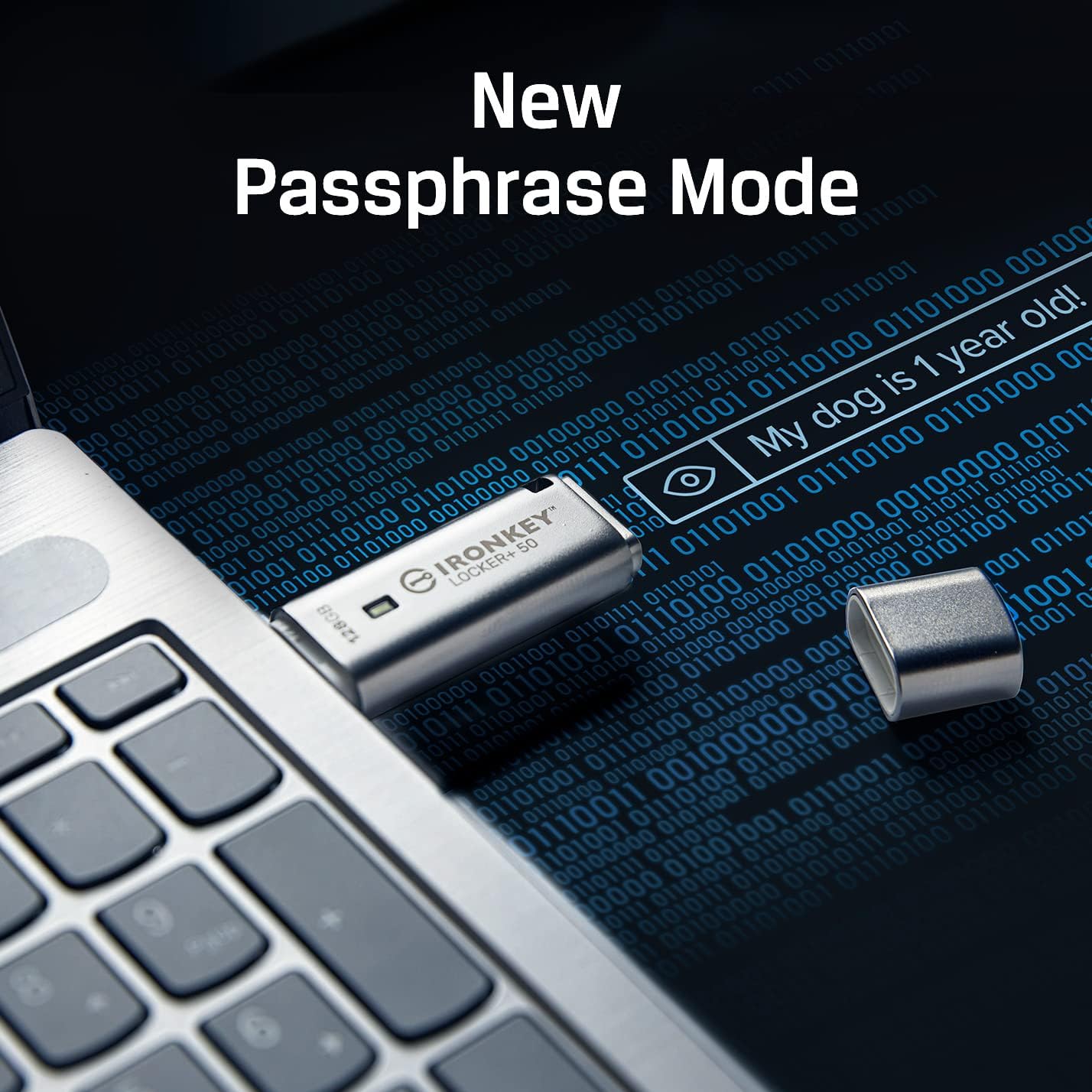 Kingston Ironkey Locker+ 50 64GB Encrypted USB Flash Drive | USB 3.2 Gen 1 | XTS-AES Protection & TAA Compliant | Multi-Password Security Options | Automatic Cloud Backup | Metal Casing | IKLP50/64GB