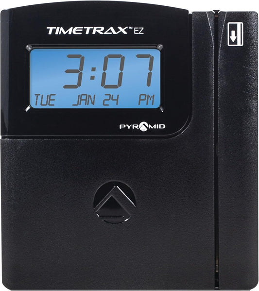 Pyramid Time Systems - TimeTrax Automated Swipe Card Time Clock System with Software Download [TTEZEK], Terminal, 50 Swipe Cards, Cables and Quick Start Guide - Made in The USA - Black