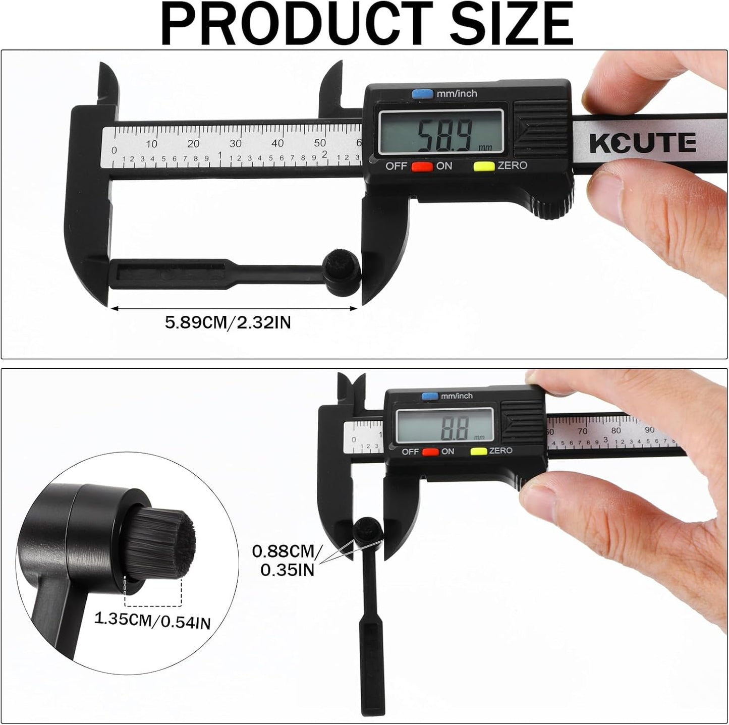 2 Pieces Turntable Stylus Cleaning Brush, Vinyl Record Cleaning Brush Needles Carbon Fiber Vinyl Record Cleaner Anti-Static Stylus Cleaner Brushes for Records Needles Cleanings Dirt and Dust, Black