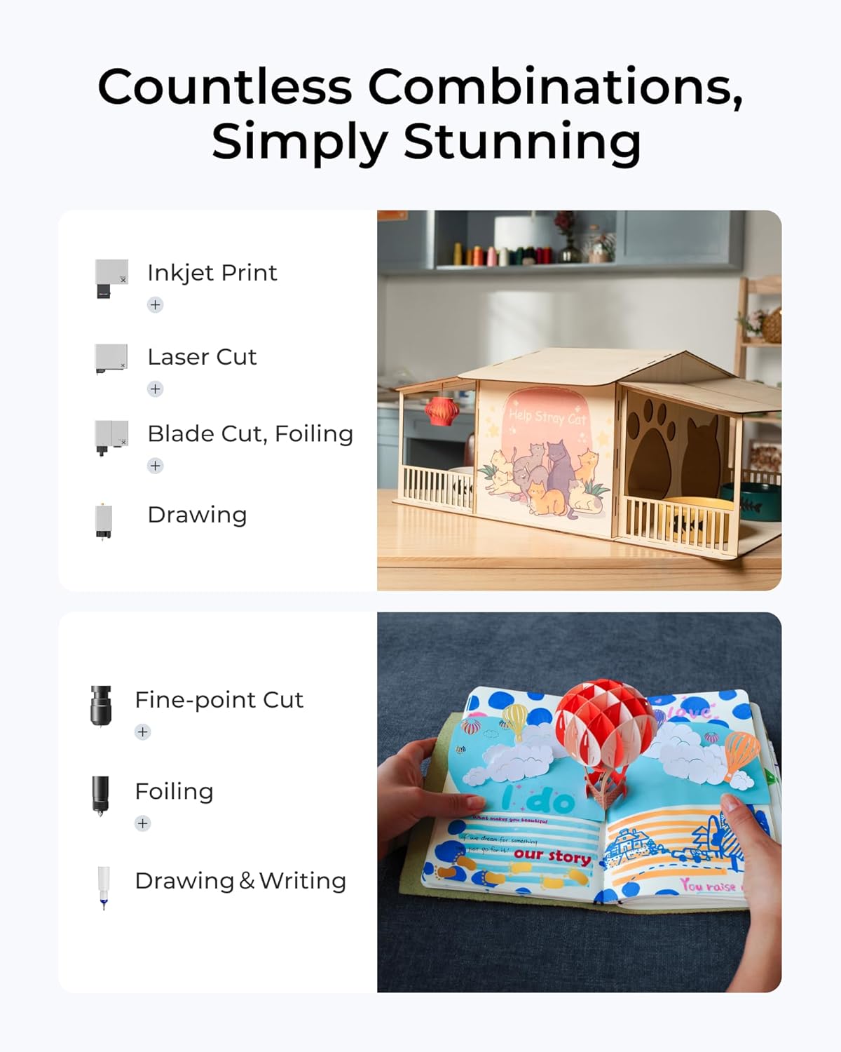 xTool M1 Ultra Laser Engraving Machine, 4-in-1 Craft Machine with 20W Laser Engraver, Inkjet Printing, Blade Cutting, Pen Drawing, Support Rotary Engraving on Tumblers - Premium Bundle