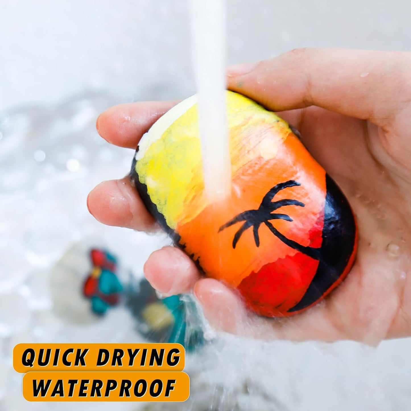 Red Paint Markers, 3 Pack Oil-Based Waterproof Quick Dry Permanent Paint Pen Set for Rocks Painting, Wood, Fabric, Plastic, Canvas, Glass, Mugs, Metal, Tire, Stone, DIY Craft