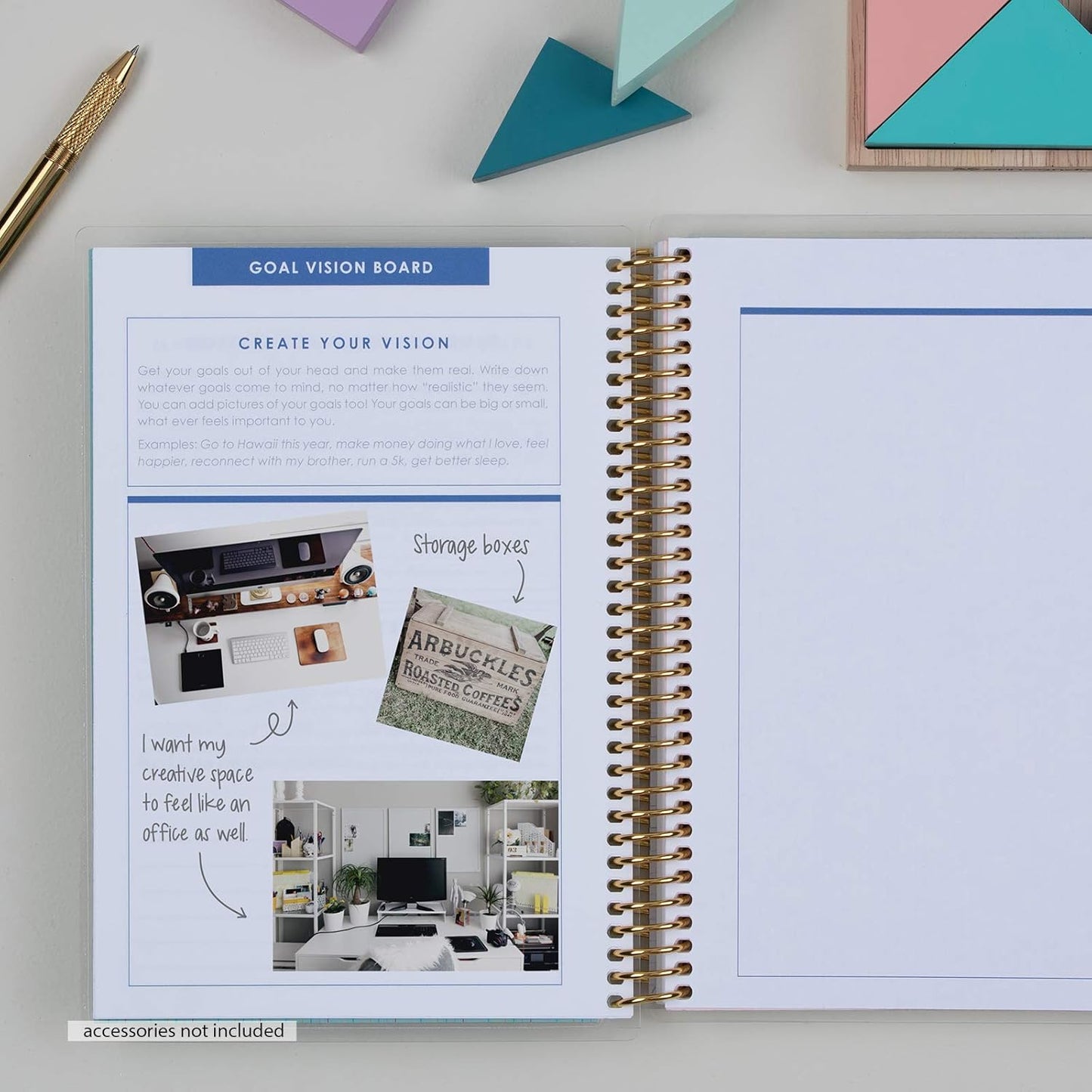 Erin Condren Coiled A5 Planner - Goal Setting, Featuring Goal-setting Tips and Advice, Goal-tracking Spreads, To-do Lists for Action Steps, and More. Boost Productivity