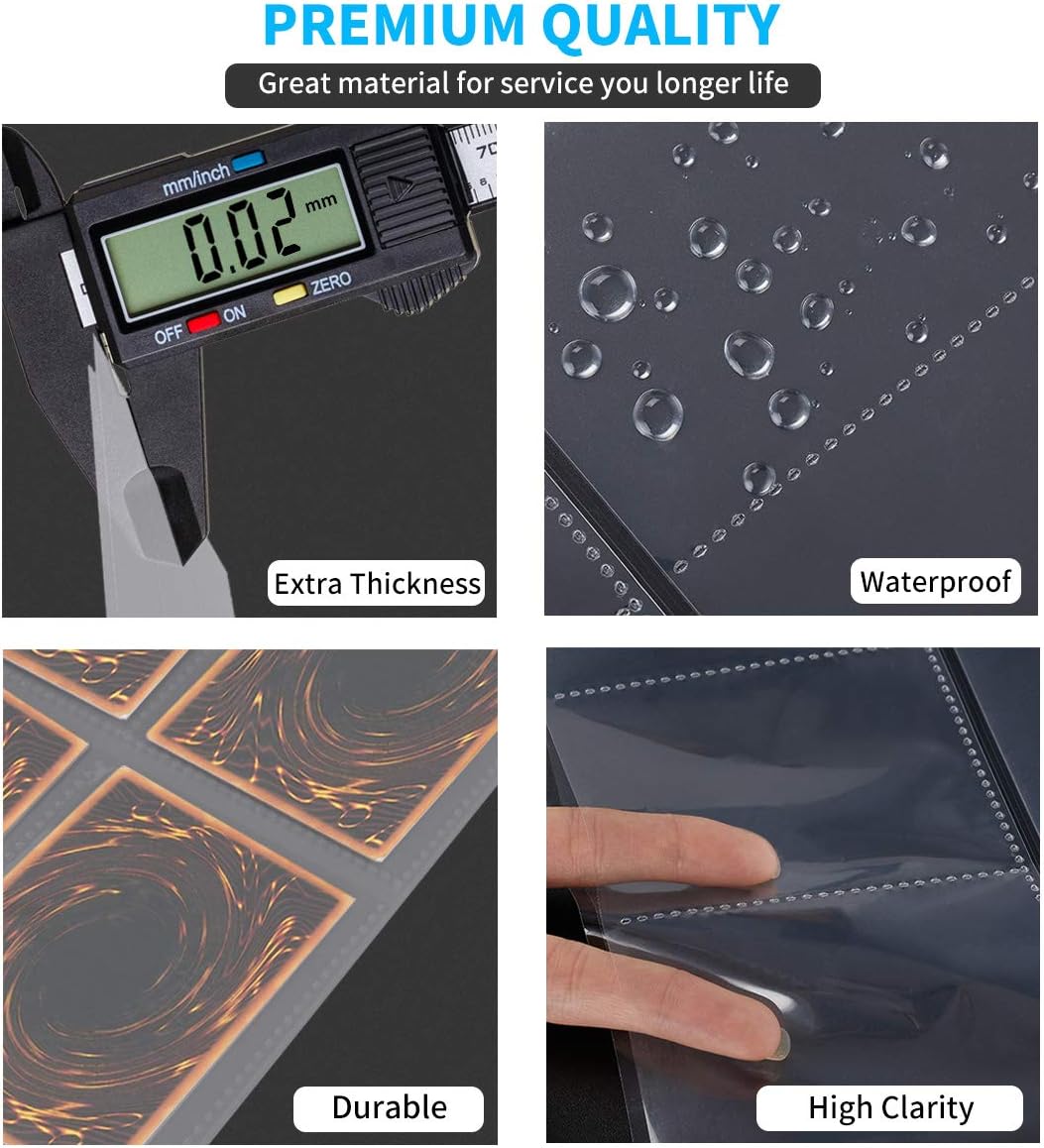 9 Pocket Page Protector - 648 Pockets Premium Double Side Trading Card Sleeves Pages for 3 Ring Binder, Standard Size Card Sheets Protectors