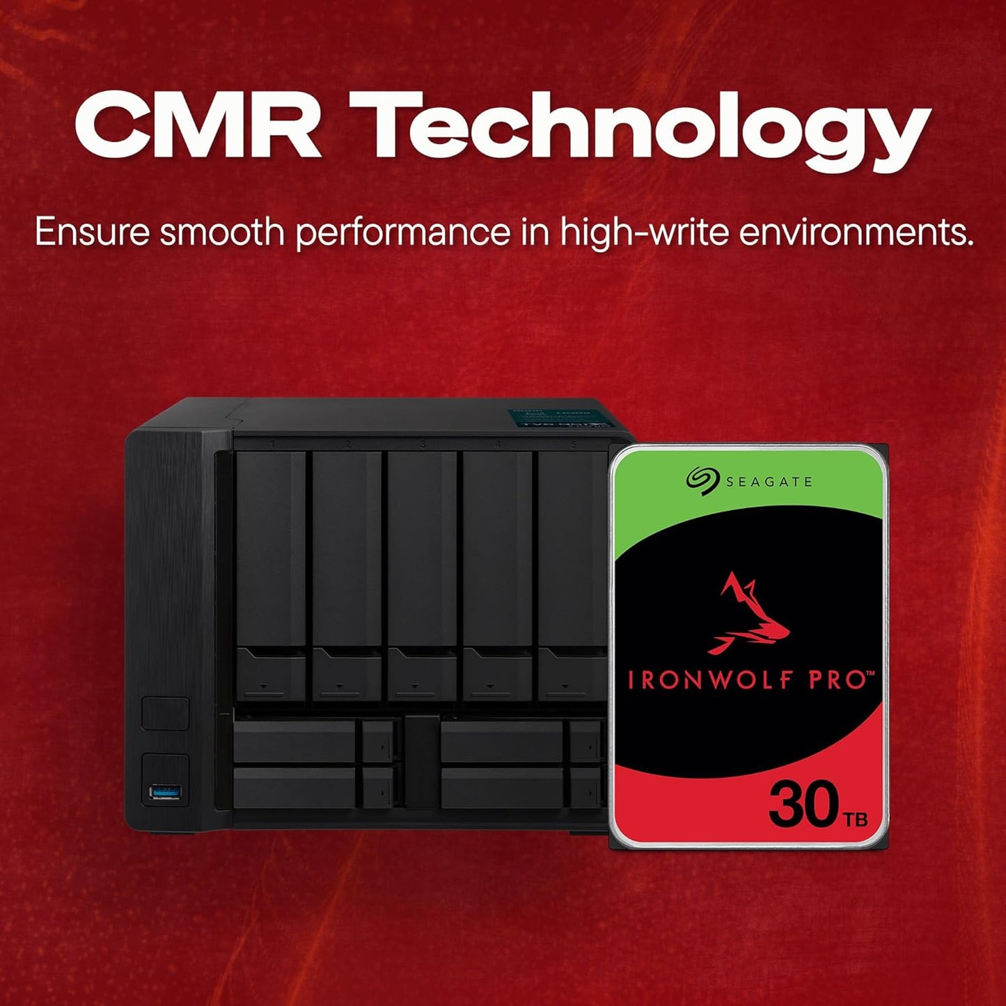 Seagate IronWolf Pro 30TB Enterprise NAS Internal HDD Hard Drive – CMR 3.5 Inch SATA 6Gb/s 7200 RPM 512MB Cache for RAID Network Attached Storage, Rescue Services (ST30000NT011)