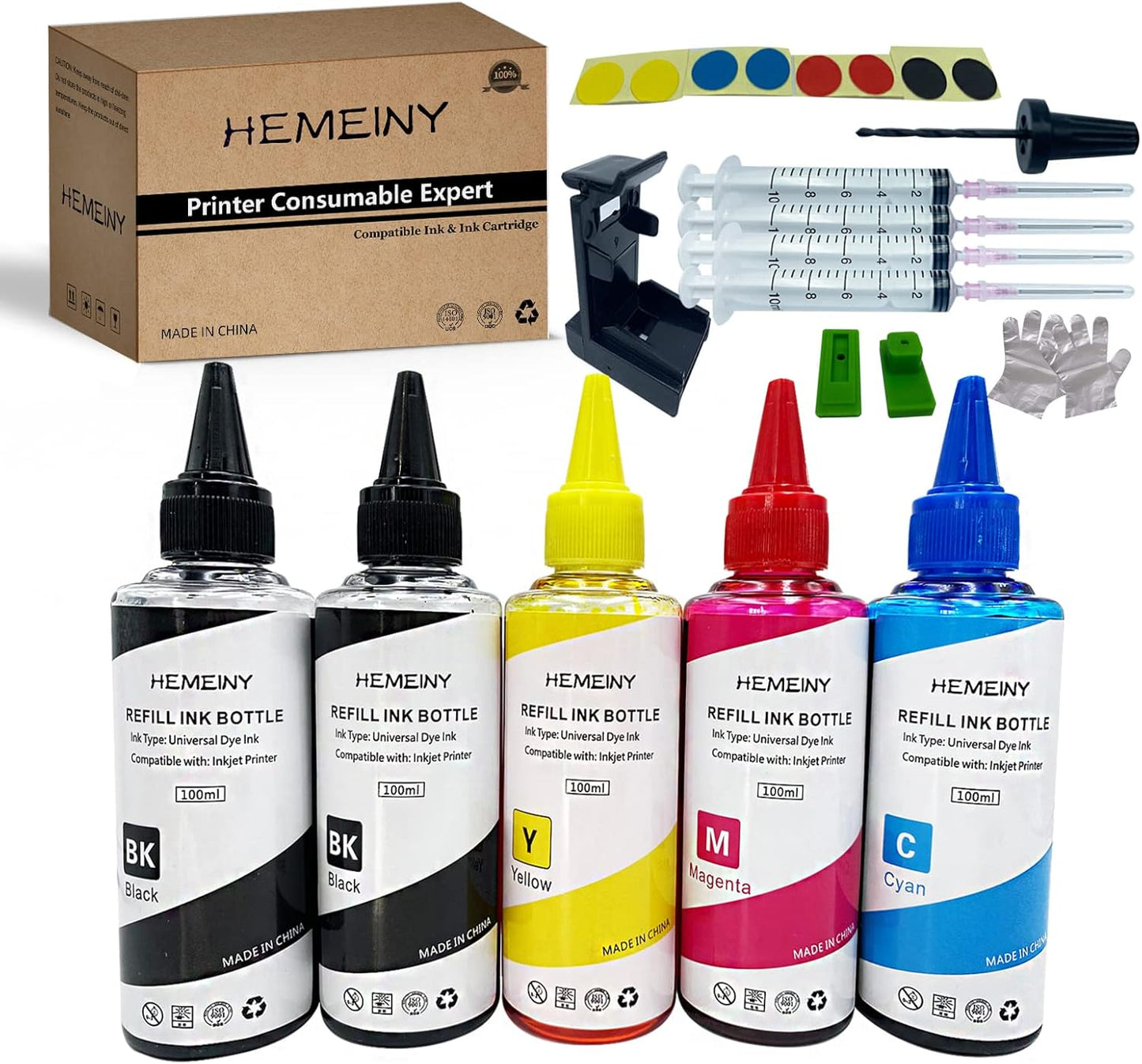 5 Bottles Ink and Ink Refill Kits Compatible with Canon Ink Cartridges PG-275 CL-276 PG-275XL CL-276XL 275XL 276XLSeries