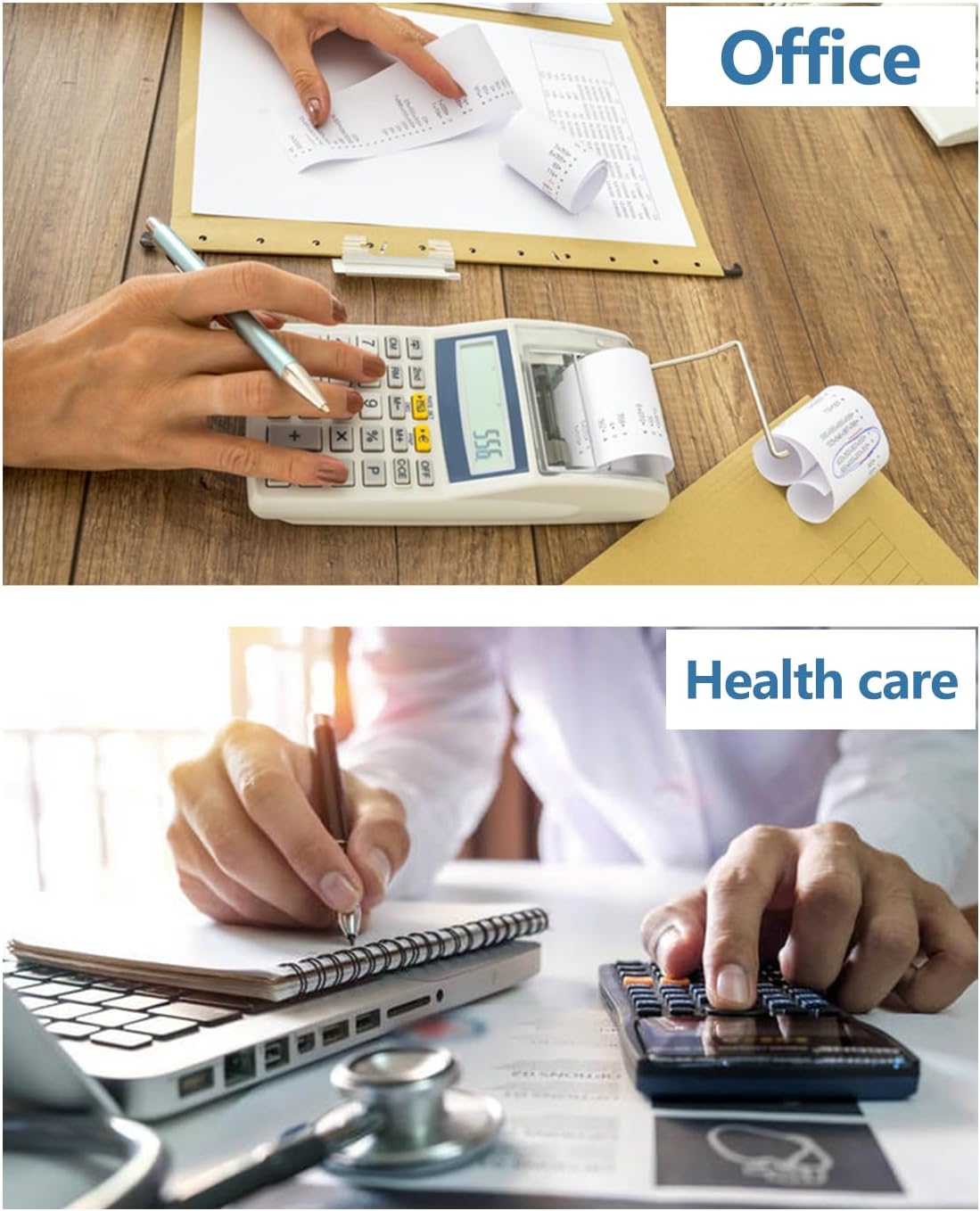 WEEMAY Compatible Calculator Ink Ribbon Replacement for IR-40T Black/Red Sharp EL-1750V EL-1801V, Canon P23-DHV CP13 MP-12D, Casio HR-100TM HR-170RC, Individually Sealed, 6 Pack