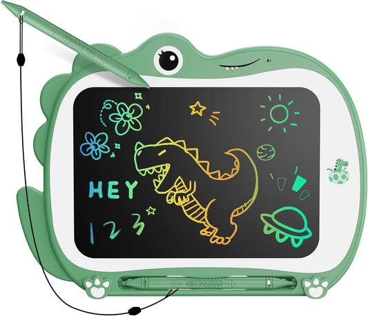 8.5 Inch Dinosaur LCD Drawing Tablet Writing Board Toddler Toy Educational Toys Birthday Christmas Gifts Toys for 3 4 5 6 Years Old Boys and Girls (Green)