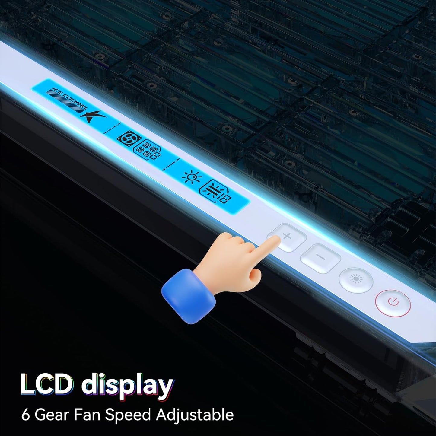 ICE COOREL Gaming Laptop Cooling Pad with 15 RGB Cooling Fans, Fully Transparent Laptop Fan Cooler Pad for 15-21 Inch, Gaming Laptop Cooler Stand with 8 Height Adjustable, USB Port and Type-C Port