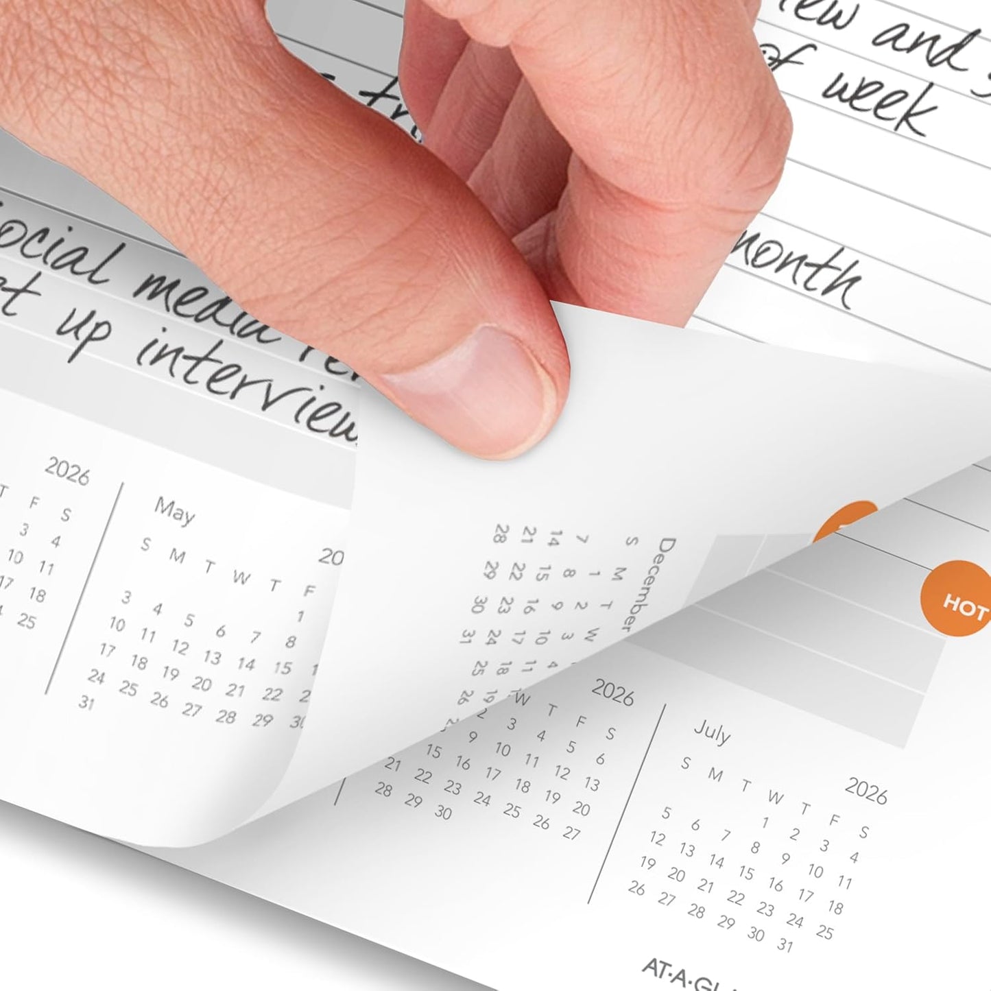 AT-A-GLANCE 2026 Planning Notebook, Daily, 5" x 8.25", Small, Plan. Write. Remember., Casebound, Gray (7062013026)