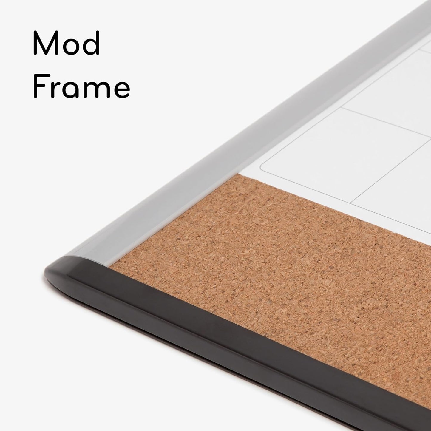 U Brands Magnetic Dry Erase 3-in-1 Calendar White Board, 16" x 20", Black and Gray Frame