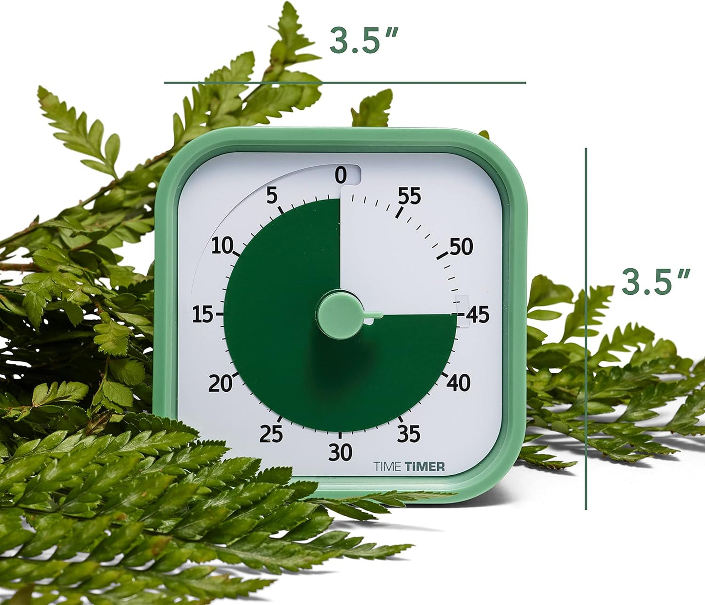 TIME TIMER Home MOD - 60 Minute Kids Visual Timer Home Edition - for Homeschool Supplies Study Tool, Timer for Kids Desk, Office Desk and Meetings with Silent Operation (Fern Green)
