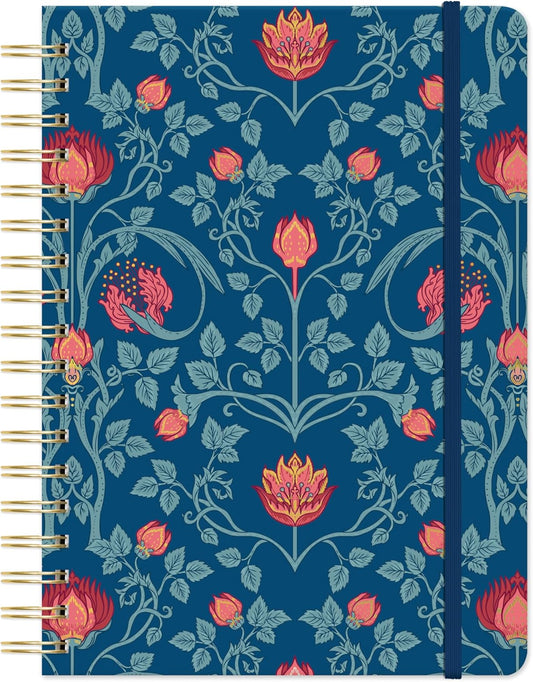 Orange Circle Studio Undated Tri-Tab Academic Planner 2026, Garden Renaissance, Daily Notebook Journal, Cute Weekly and Monthly Calendar with Pocket, Stickers, Lined Pages for To Do lists and Planning