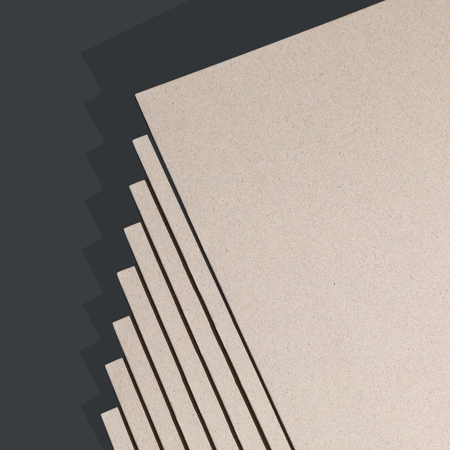 25 Pcs Book Board, Binder Board, Cover Board, Heavy Duty Chipboard for Book Binding, DIY Cardboard (Gray, A4 80PT)