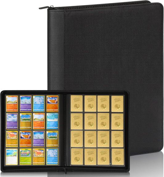 Card Binder, 1024 Pockets Trading Card Binder with Sleeves Card Organizer, 16 Pocket Sports Card Holder for Game Card, Baseball Football Basketball Cards (1024 Pockets)